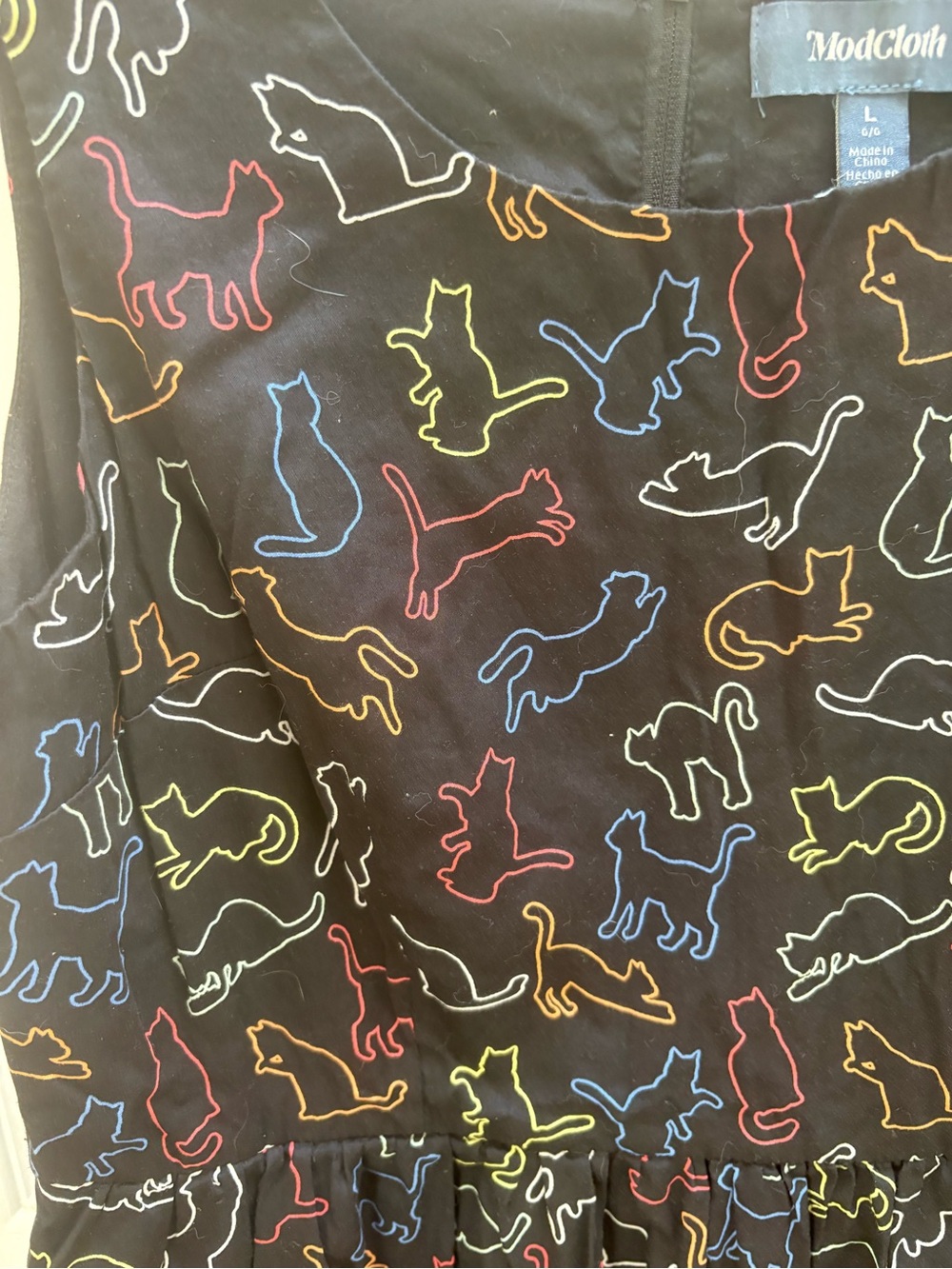 ModCloth Black Cat & Retrolicious Cat Pumpkin Print A-Line Dresses - Picture 5 of 11
